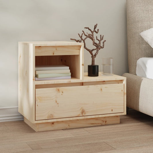 Nattbord Sengbord Tre heltre furu 60x34x51 cm