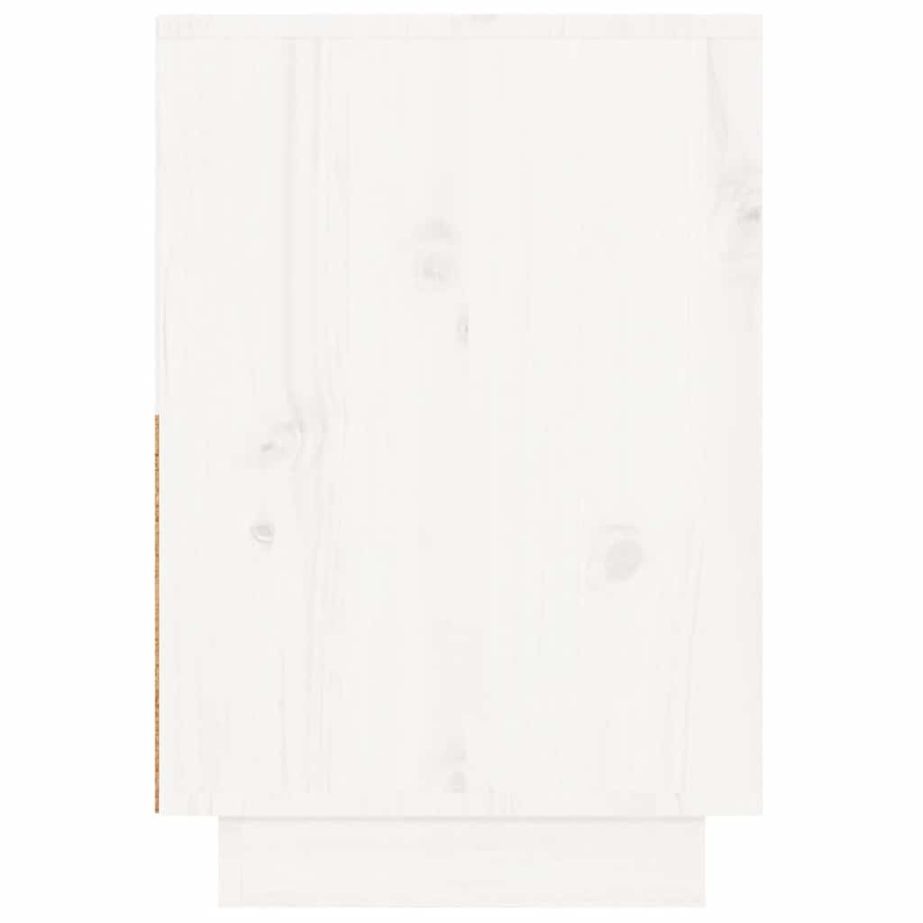 Nattbord Sengbord Hvit 60x34x51 cm heltre furu
