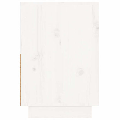 Nattbord Sengbord Hvit 60x34x51 cm heltre furu