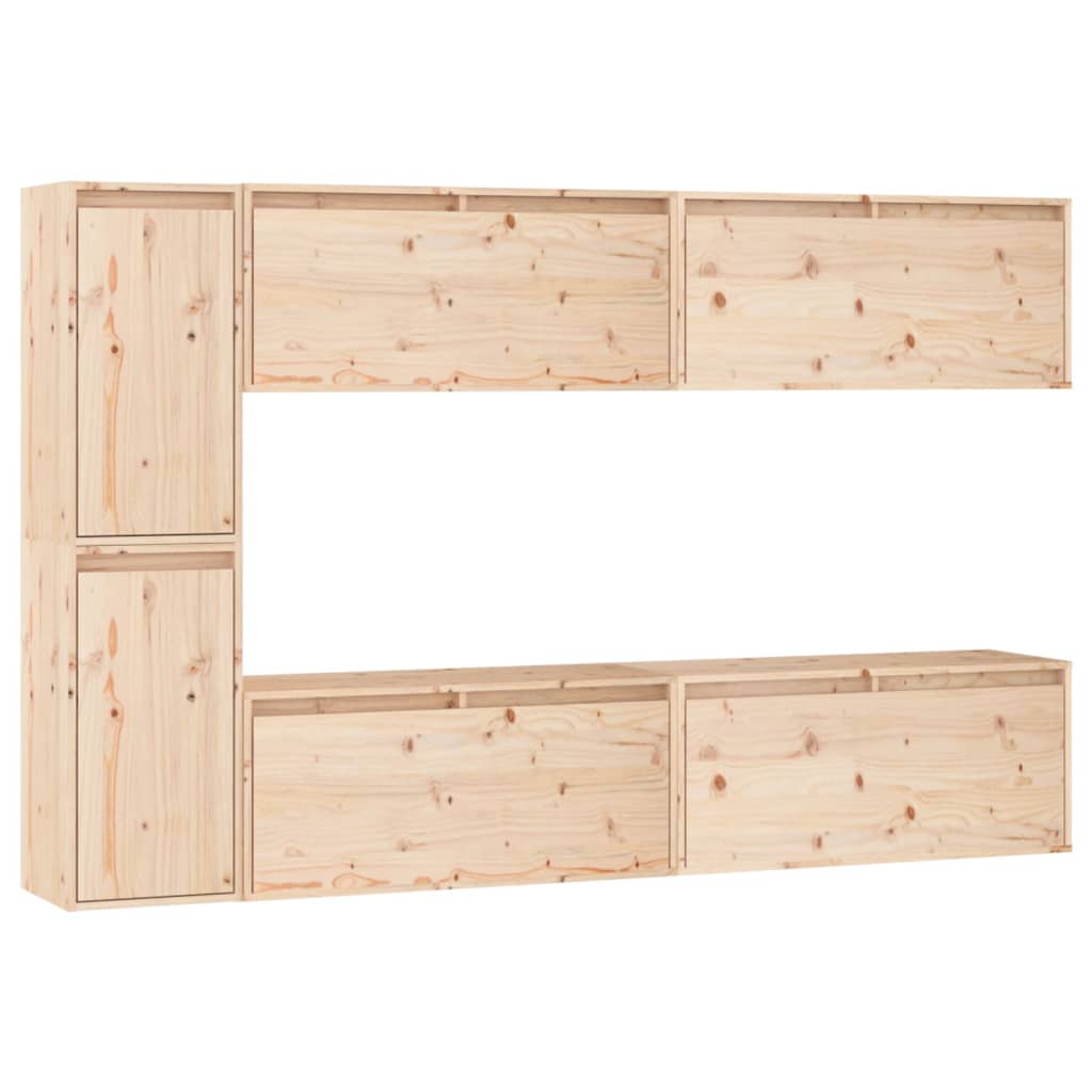 TV-Møbel Tre Tv-benker 6 stk heltre furu