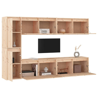 TV-Møbel Tre Tv-benker 6 stk heltre furu