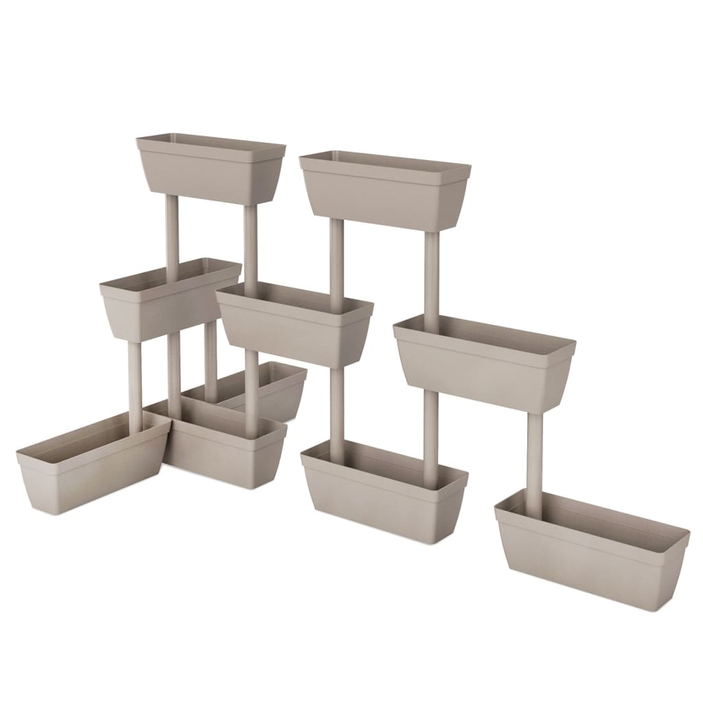 Plantekasser 6 stk 100 cm gråbrun