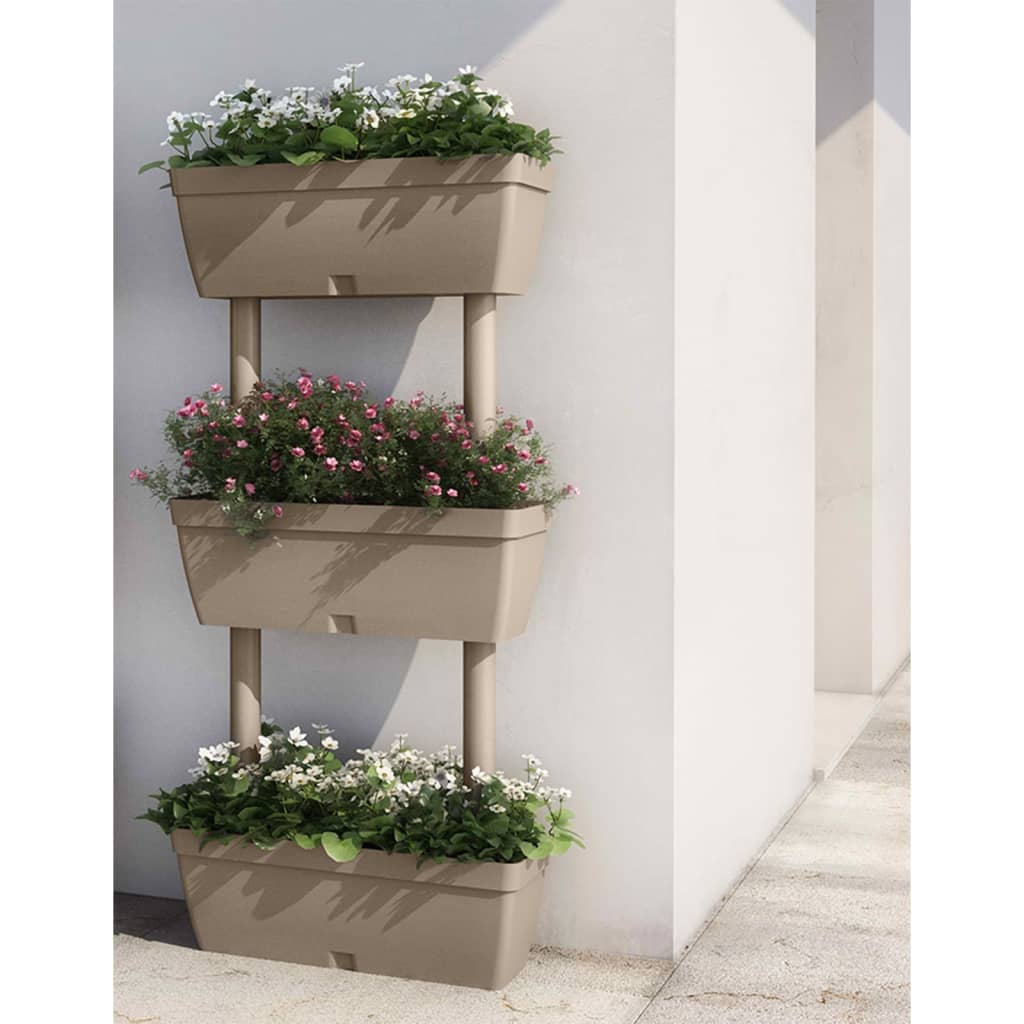 Plantekasser 6 stk 100 cm gråbrun