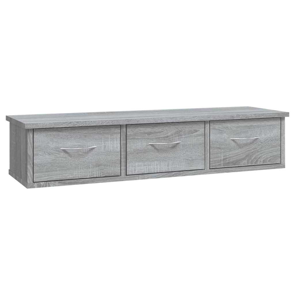 Veggskap grå sonoma eik 88x26x18,5 cm konstruert tre