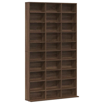 CD-skap brun eik 102x23x177,5 cm konstruert tre