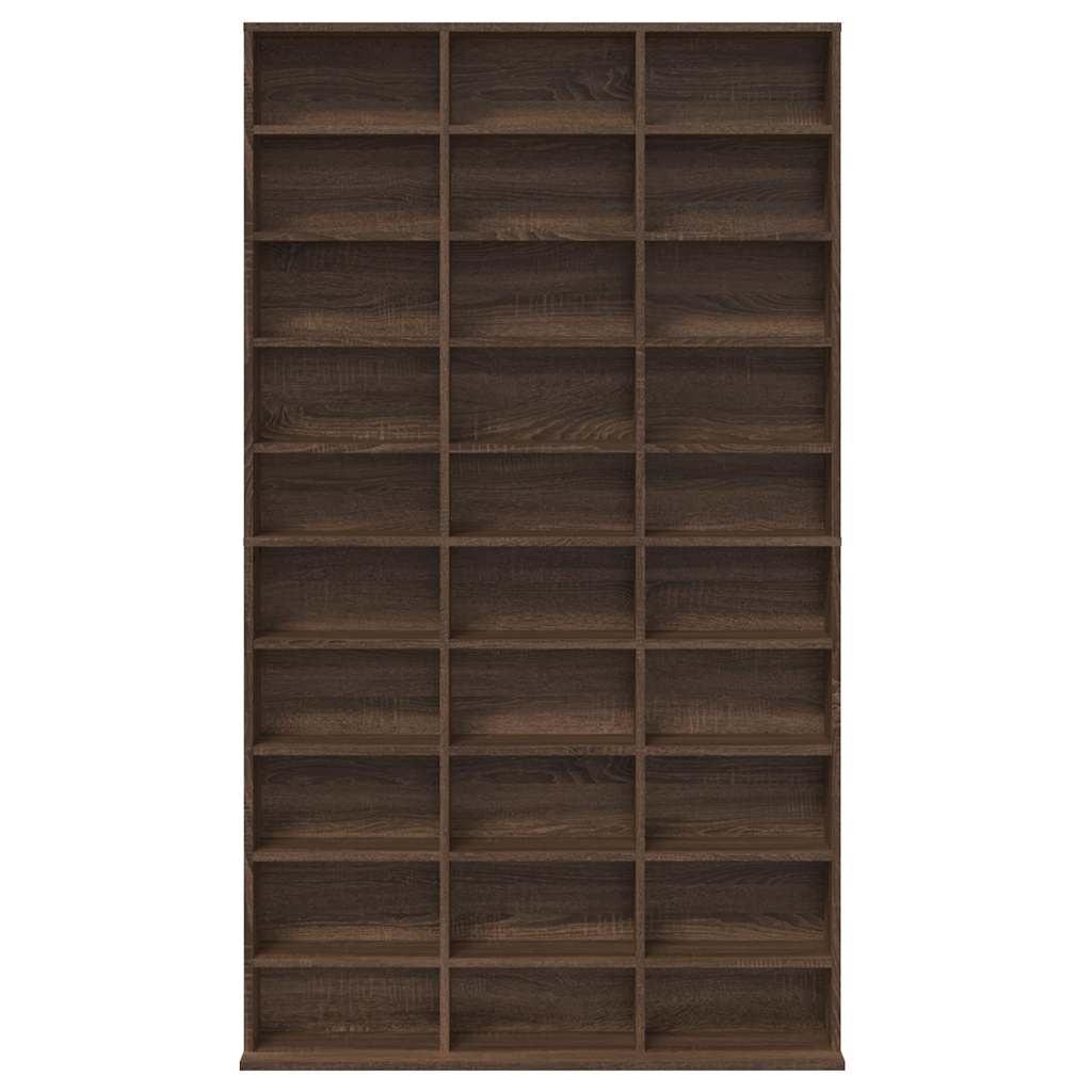CD-skap brun eik 102x23x177,5 cm konstruert tre