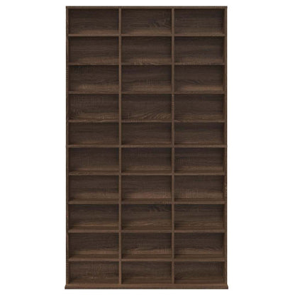 CD-skap brun eik 102x23x177,5 cm konstruert tre