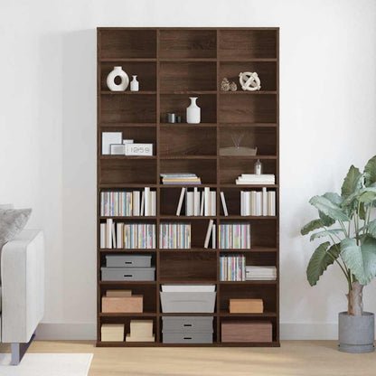 CD-skap brun eik 102x23x177,5 cm konstruert tre