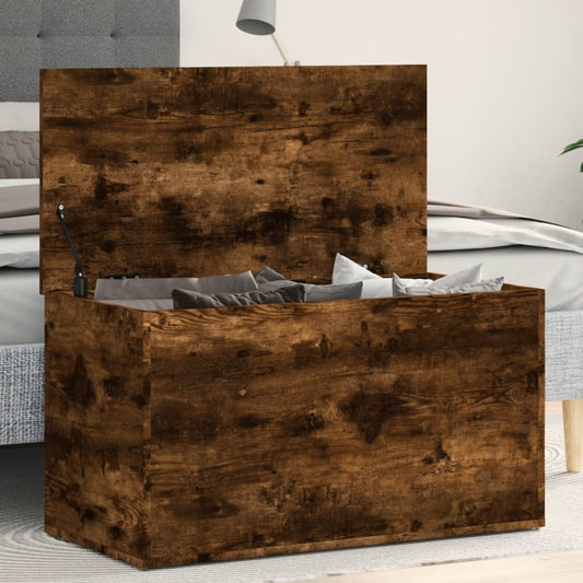 Oppbevaringskiste Røkt Eik 84x42x46 cm