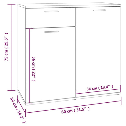Skap Brun Eik 80x36x75 cm