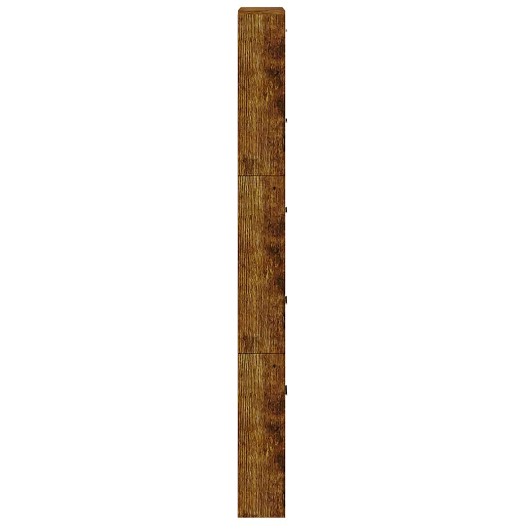 Skoskap Skohylle Skobenk Røkt Eik 59x17x169 cm