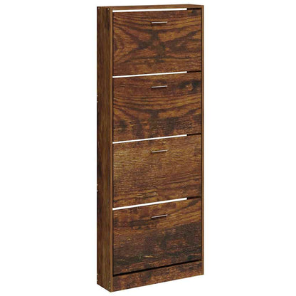 Skoskap Skohylle Skobenk Røkt Eik 59x17x150 cm