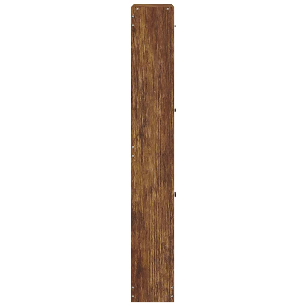 Skoskap Skohylle Skobenk Røkt Eik 59x17x108 cm