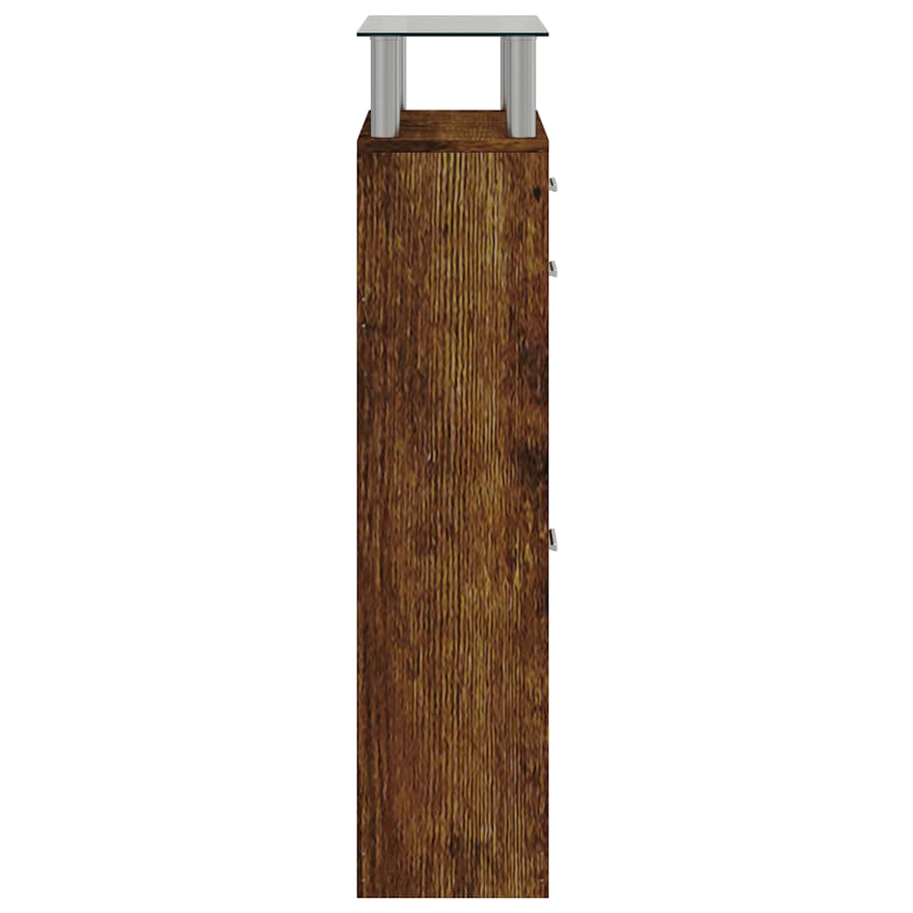 Skoskap Skohylle Skobenk Røkt Eik 63x24x104 cm