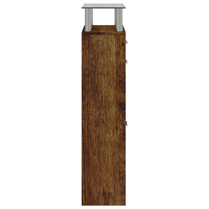 Skoskap Skohylle Skobenk Røkt Eik 63x24x104 cm