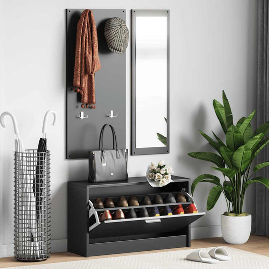 Hallmøbel 3-i-1 svart