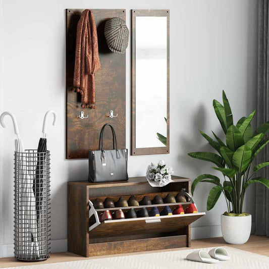 Hallmøbel 3-i-1 røkt eik