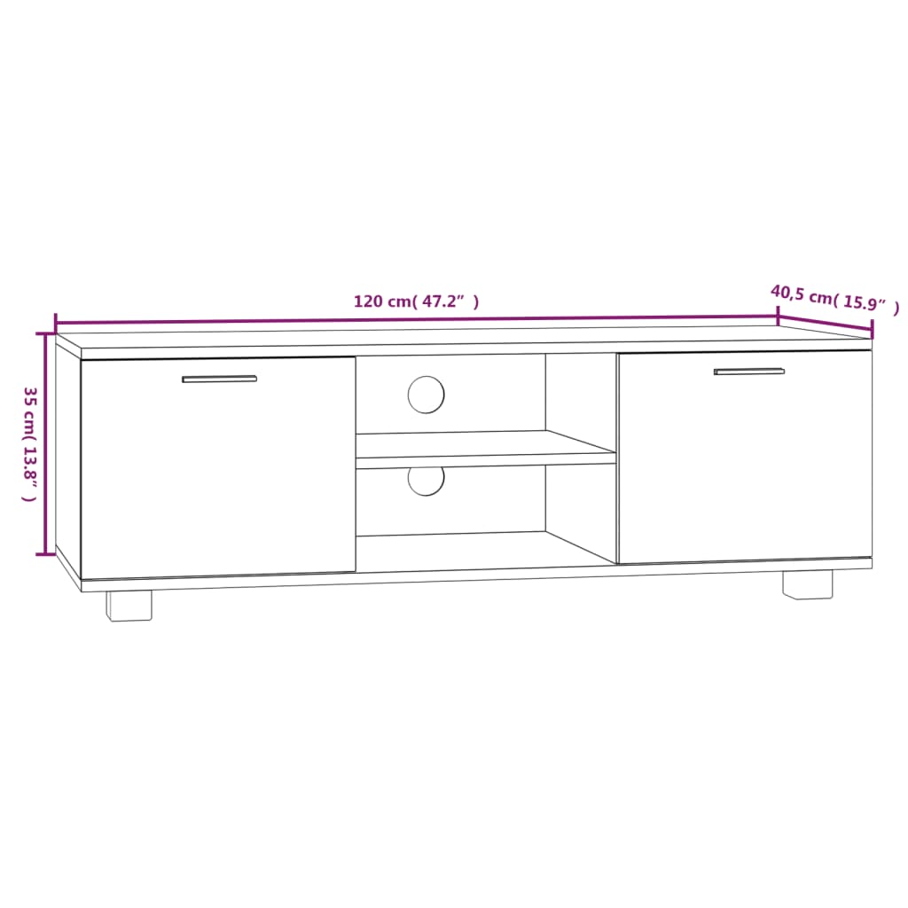 TV-Møbel Sonoma Eik TV-benk 120x40,5x35 cm