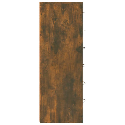 Kommode Røkt Eik med 6 skuffer 50x34x96 cm