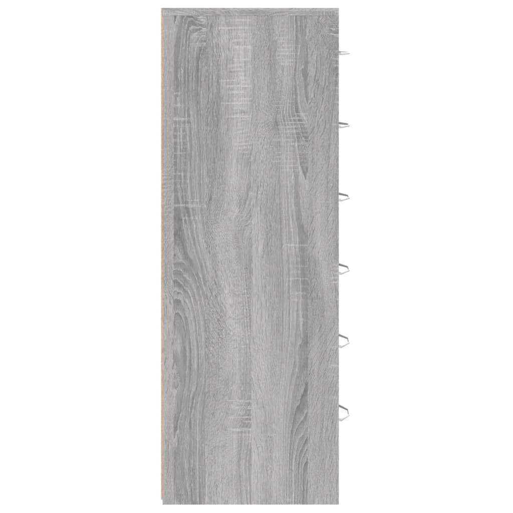 Kommode Sonoma Grå med 6 skuffer 50x34x96 cm
