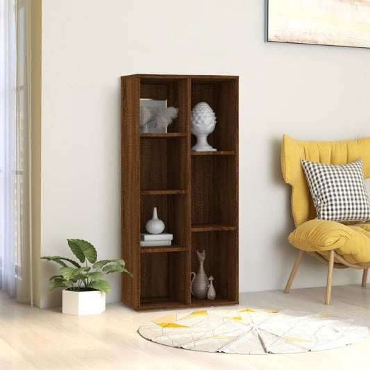 Bokhylle brun eik 50x25x106 cm