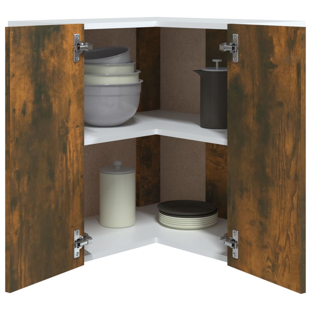 Kjøkkeninnredning Overskap Lyon Røkt Eik 57x57x60 cm Hjørne