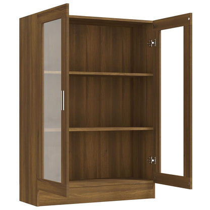 Vitrineskap Brun Eik 82,5x30,5x115 cm