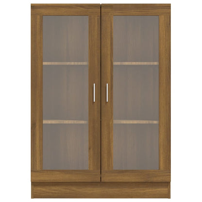 Vitrineskap Brun Eik 82,5x30,5x115 cm