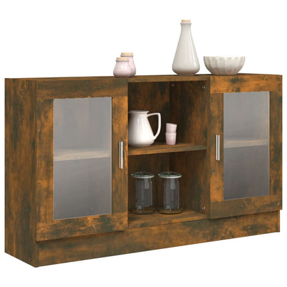 Vitrineskap Røyk Eik 120x30,5x70 cm