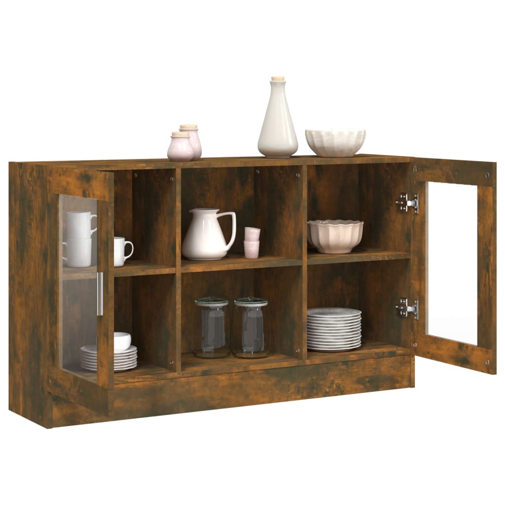 Vitrineskap Røyk Eik 120x30,5x70 cm
