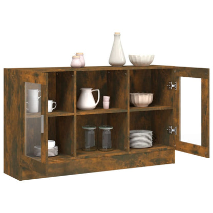 Vitrineskap Røyk Eik 120x30,5x70 cm