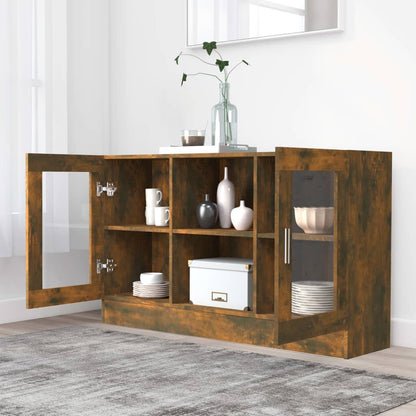 Vitrineskap Røyk Eik 120x30,5x70 cm