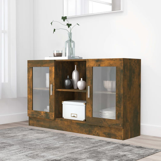 Vitrineskap Røyk Eik 120x30,5x70 cm