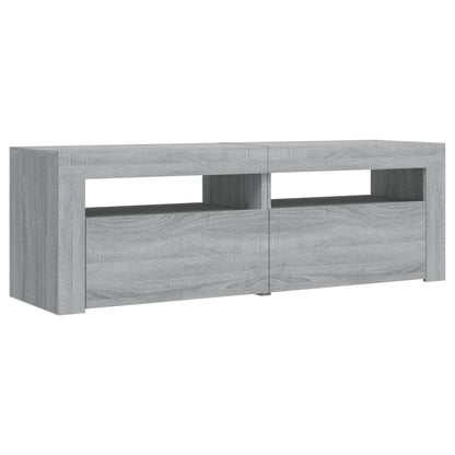 TV-Møbel Sonoma Grå TV-benk med LED-lys 120x35x40 cm