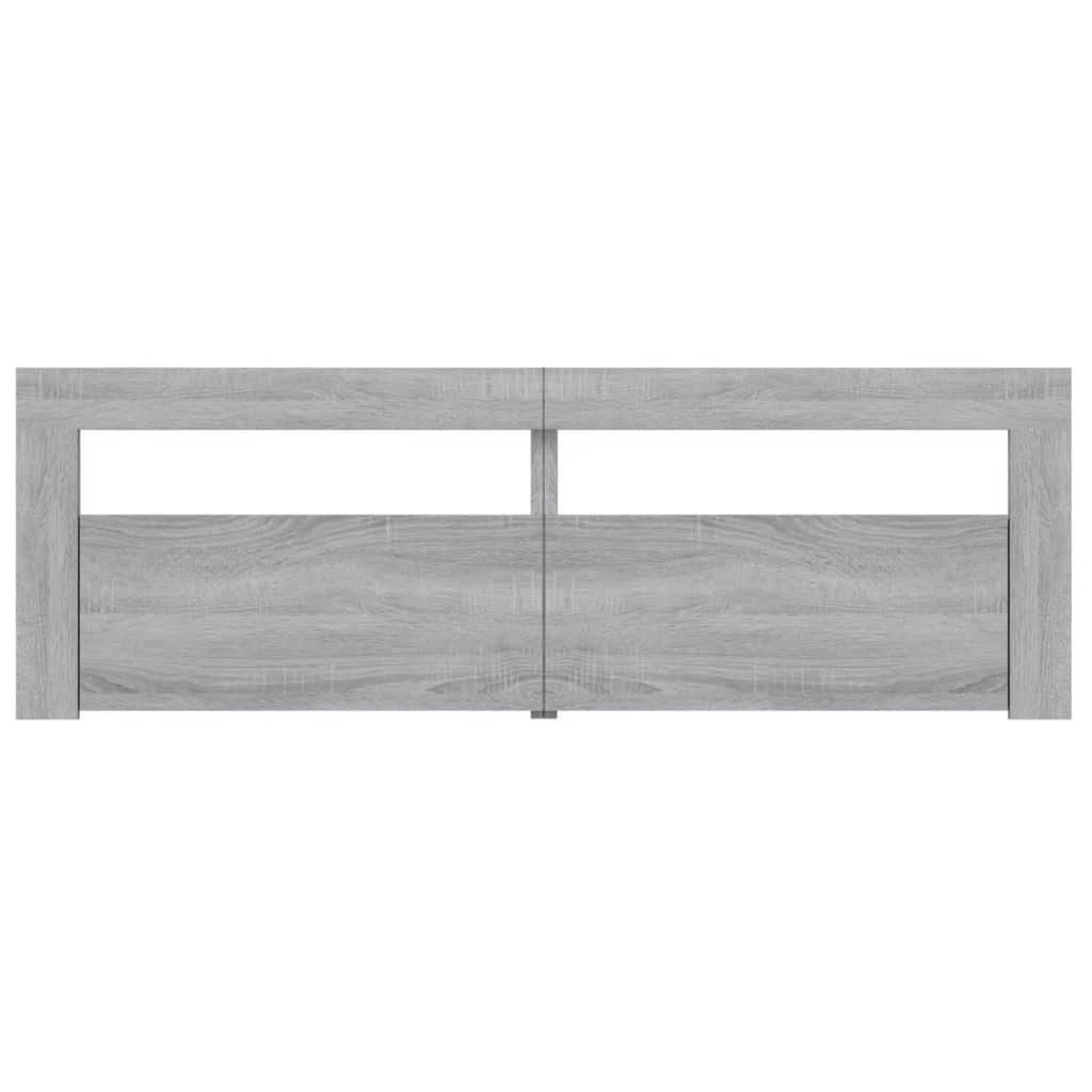 TV-Møbel Sonoma Grå TV-benk med LED-lys 120x35x40 cm