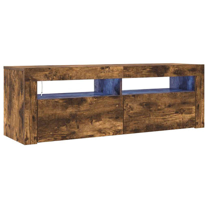 TV-Møbel Røkt Eik TV-benk med LED-lys 120x35x40 cm