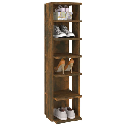 Skoskap Skohylle Skobenk Røkt Eik 27,5x27x102 cm
