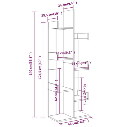Bokhylle Brun Eik 48x25,5x140 cm Brun Eik