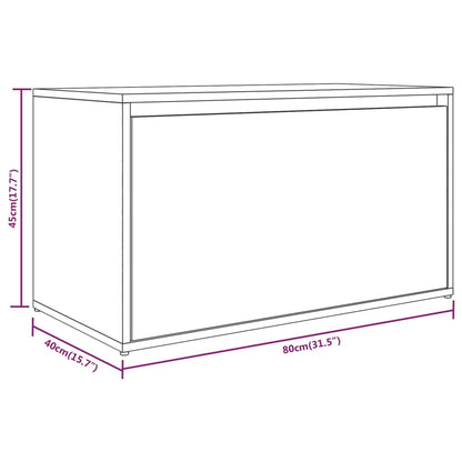 Sittebenk Gangbenk 80x40x45 cm Brun eik