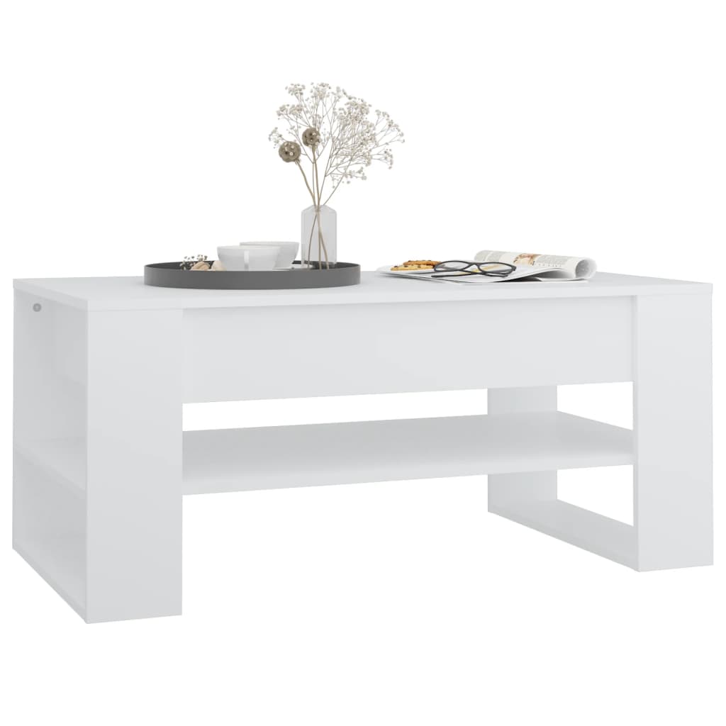 Salongbord Sofabord Hvit 102x55x45 cm