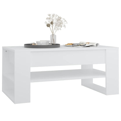 Salongbord Sofabord Hvit 102x55x45 cm