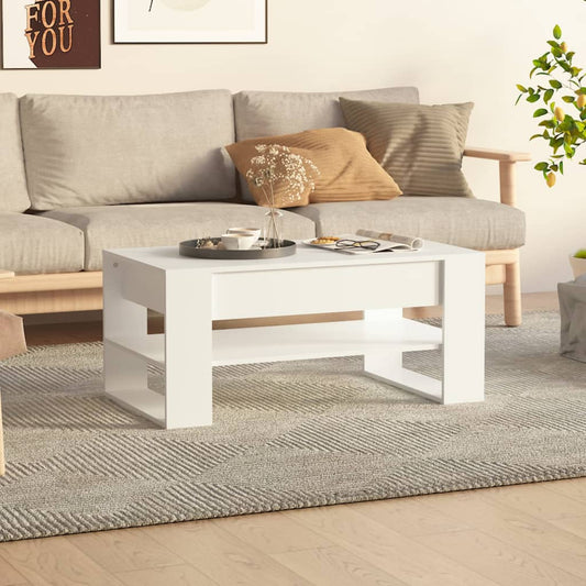 Salongbord Sofabord Hvit 102x55x45 cm