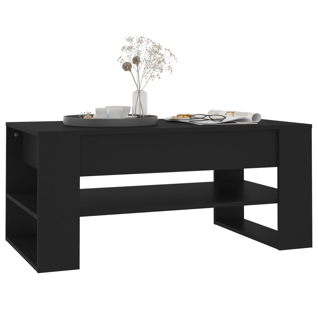 Salongbord Sofabord Svart 102x55x45 cm