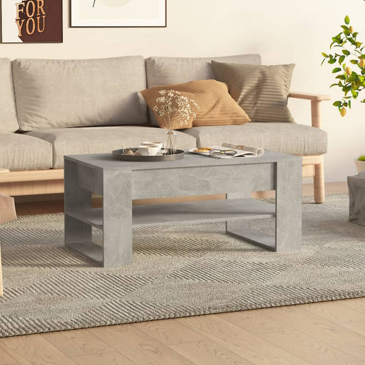 Salongbord Sofabord Betonggrå 102x55x45 cm
