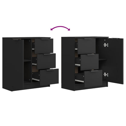 Sidebord Svart 60x30x70 cm