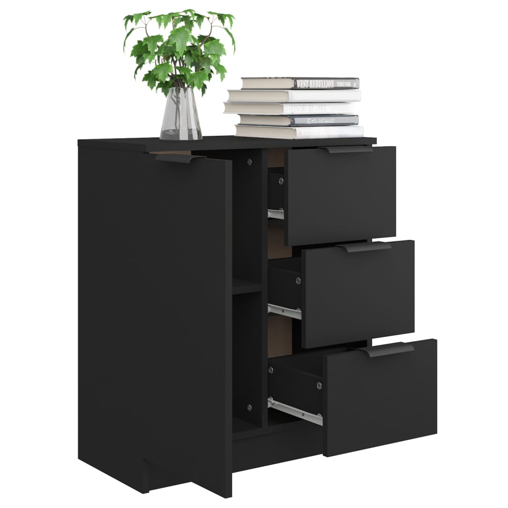 Sidebord Svart 60x30x70 cm