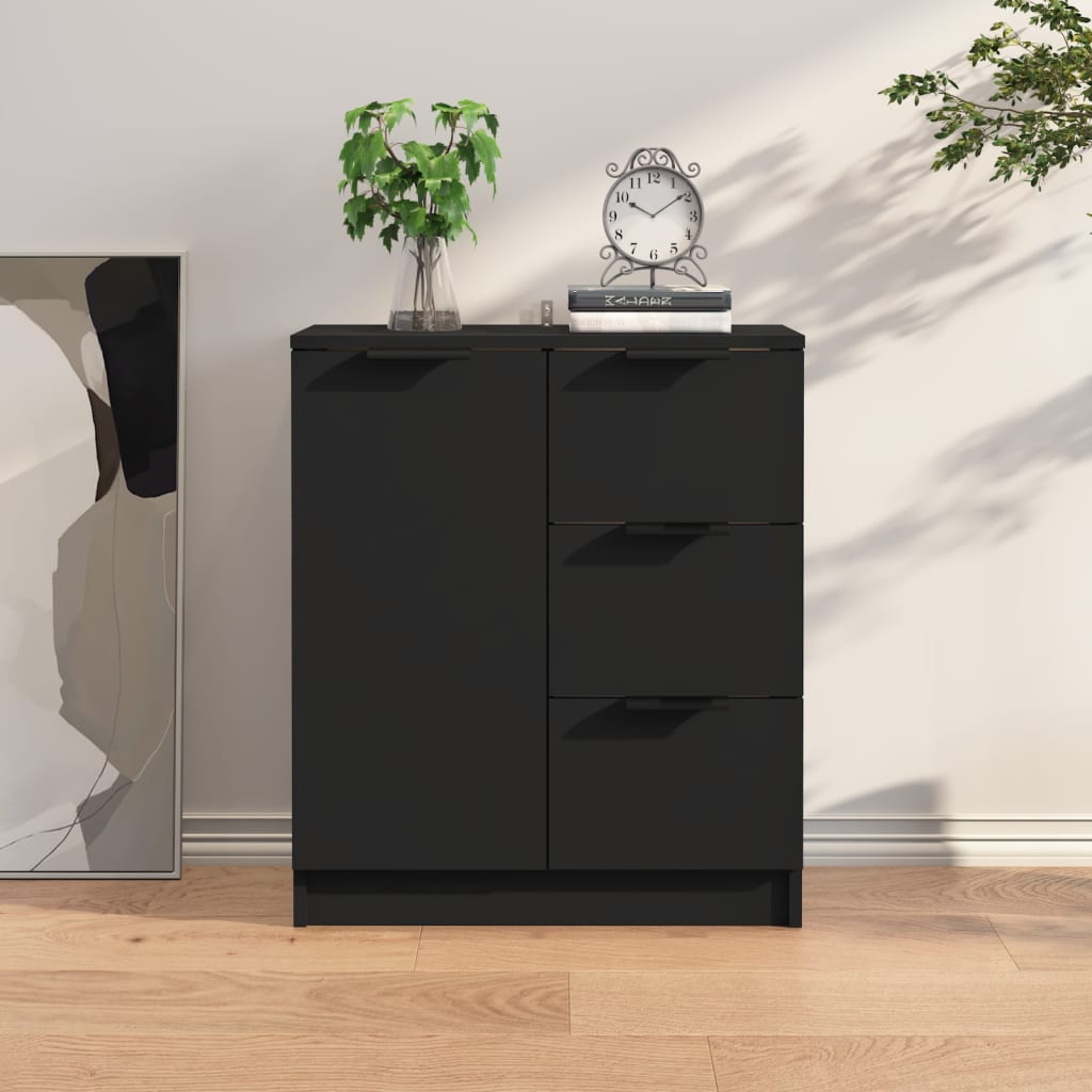 Sidebord Svart 60x30x70 cm