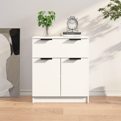Skjenk hvit 60x30x70 cm konstruert tre