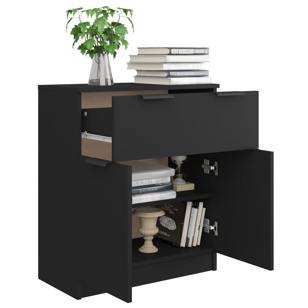 Sidebord Svart 60x30x70 cm