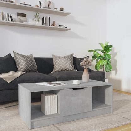 Salongbord Sofabord Betonggrå 102x50x36 cm